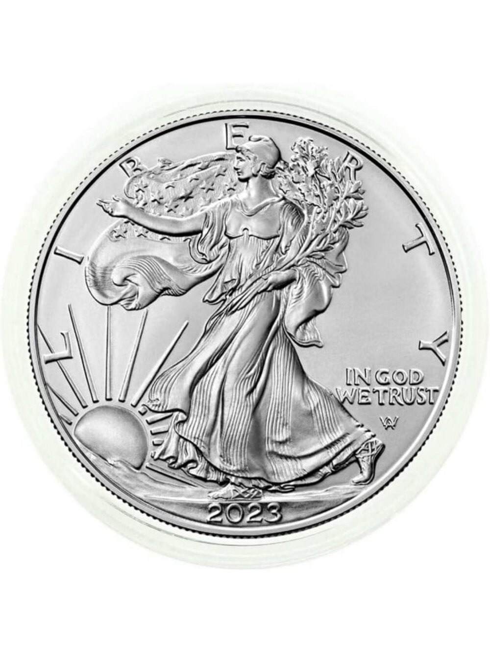 2023 American Silver Eagle .999 Fine Silver Coin with Air Tite & Authenticity